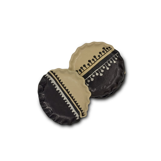 Two-Tone Scalloped Ceramic small Plate