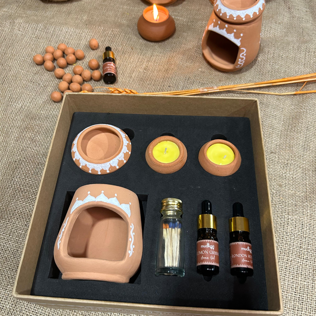 Tea light candle diffuser set - Gift Box