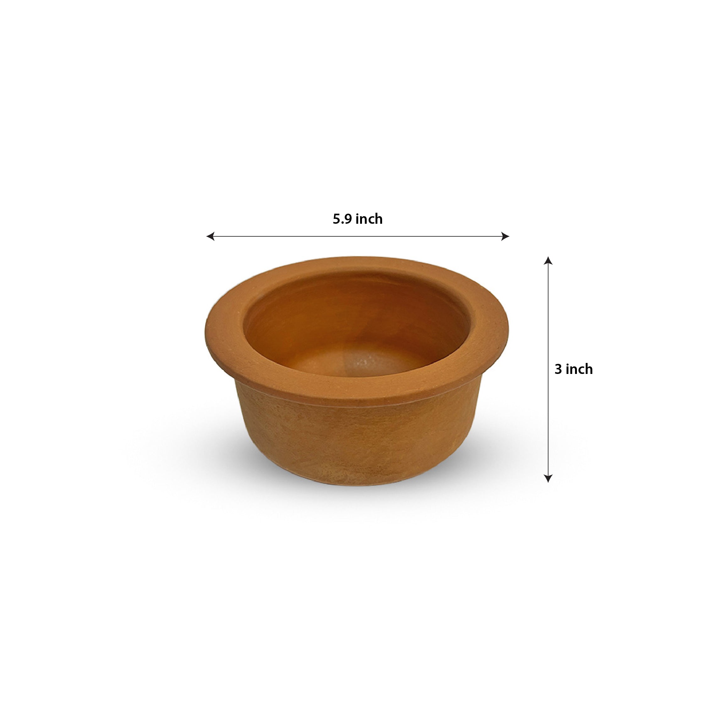5.9" Filler slab mud/clay pots